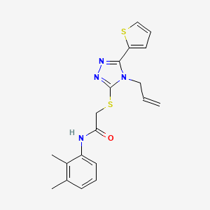 molecular formula C19H20N4OS2 B15107593 N-(2,3-dimethylphenyl)-2-(4-prop-2-enyl-5-(2-thienyl)(1,2,4-triazol-3-ylthio)) acetamide 