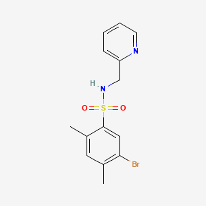 molecular formula C14H15BrN2O2S B15107610 5-bromo-2,4-dimethyl-N-(2-pyridinylmethyl)benzenesulfonamide 