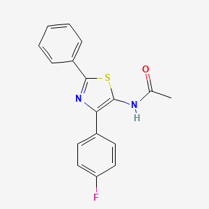 N-[4-(4-fluorophenyl)-2-phenyl-1,3-thiazol-5-yl]acetamide