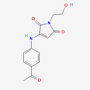 3-[(4-acetylphenyl)amino]-1-(2-hydroxyethyl)-1H-pyrrole-2,5-dione