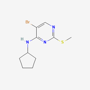 molecular formula C10H14BrN3S B1510765 4-Pyrimidinamine, 5-bromo-N-cyclopentyl-2-(methylthio)- 