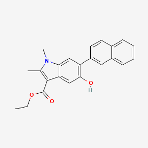 ethyl 5-hydroxy-1,2-dimethyl-6-(naphthalen-2-yl)-1H-indole-3-carboxylate