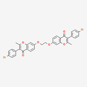 3-(4-Bromophenyl)-7-{2-[3-(4-bromophenyl)-2-methyl-4-oxochromen-7-yloxy]ethoxy}-2-methylchromen-4-one