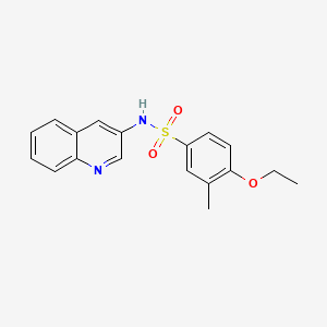 molecular formula C18H18N2O3S B15107829 4-ethoxy-3-methyl-N-(3-quinolinyl)benzenesulfonamide 