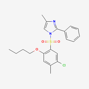 2-Butoxy-5-chloro-4-methyl-1-[(4-methyl-2-phenylimidazolyl)sulfonyl]benzene