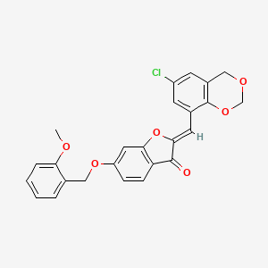 molecular formula C25H19ClO6 B15107840 (2Z)-2-[(6-chloro-4H-1,3-benzodioxin-8-yl)methylidene]-6-[(2-methoxybenzyl)oxy]-1-benzofuran-3(2H)-one 