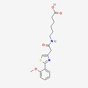 6-({[2-(2-Methoxyphenyl)-1,3-thiazol-4-yl]acetyl}amino)hexanoic acid