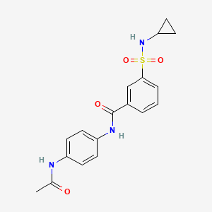 N-[4-(acetylamino)phenyl]-3-(cyclopropylsulfamoyl)benzamide