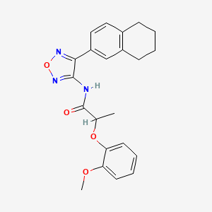 2-(2-methoxyphenoxy)-N-[4-(5,6,7,8-tetrahydronaphthalen-2-yl)-1,2,5-oxadiazol-3-yl]propanamide