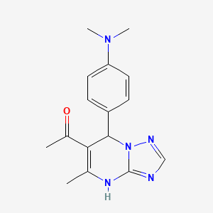 1-{7-[4-(Dimethylamino)phenyl]-5-methyl-3,7-dihydro[1,2,4]triazolo[1,5-a]pyrimidin-6-yl}ethanone