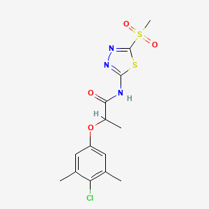 2-(4-chloro-3,5-dimethylphenoxy)-N-(5-methanesulfonyl-1,3,4-thiadiazol-2-yl)propanamide