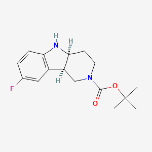 molecular formula C16H21FN2O2 B1510799 Cis-Tert-Butyl8-Fluoro-3,4,4A,5-Tetrahydro-1H-Pyrido[4,3-B]Indole-2(9Bh)-Carboxylate 