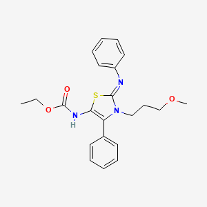 ethyl N-[3-(3-methoxypropyl)-4-phenyl-2-(phenylimino)-2,3-dihydro-1,3-thiazol-5-yl]carbamate