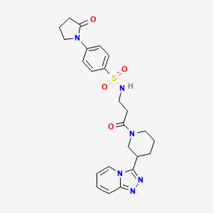 4-(2-oxopyrrolidin-1-yl)-N-{3-oxo-3-[3-([1,2,4]triazolo[4,3-a]pyridin-3-yl)piperidin-1-yl]propyl}benzenesulfonamide