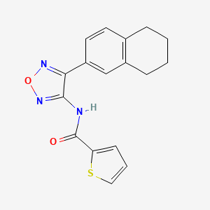 N-[4-(5,6,7,8-tetrahydronaphthalen-2-yl)-1,2,5-oxadiazol-3-yl]thiophene-2-carboxamide