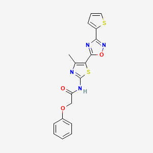 N-[(2Z)-4-methyl-5-[3-(thiophen-2-yl)-1,2,4-oxadiazol-5-yl]-1,3-thiazol-2(3H)-ylidene]-2-phenoxyacetamide