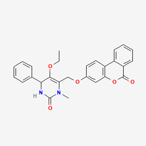 5-ethoxy-1-methyl-6-(((6-oxo-6H-benzo[c]chromen-3-yl)oxy)methyl)-4-phenyl-3,4-dihydropyrimidin-2(1H)-one