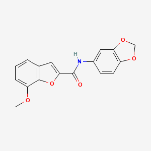 N-(benzo[d][1,3]dioxol-5-yl)-7-methoxybenzofuran-2-carboxamide