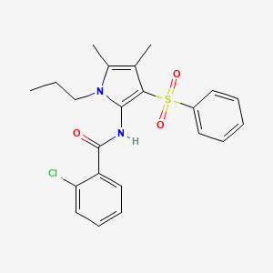 2-chloro-N-[4,5-dimethyl-3-(phenylsulfonyl)-1-propyl-1H-pyrrol-2-yl]benzamide