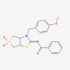 N-[(2Z)-3-(4-methoxybenzyl)-5,5-dioxidotetrahydrothieno[3,4-d][1,3]thiazol-2(3H)-ylidene]benzamide