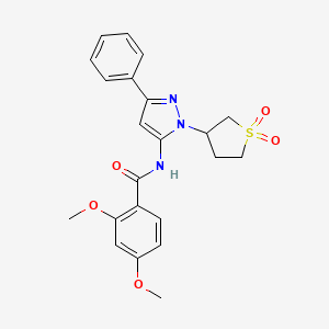 (2,4-dimethoxyphenyl)-N-[1-(1,1-dioxothiolan-3-yl)-3-phenylpyrazol-5-yl]carbox amide