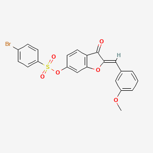 molecular formula C22H15BrO6S B15108135 (2Z)-2-(3-methoxybenzylidene)-3-oxo-2,3-dihydro-1-benzofuran-6-yl 4-bromobenzenesulfonate 