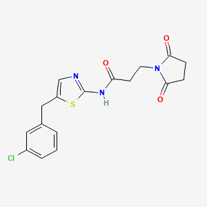 N-[5-(3-chlorobenzyl)-1,3-thiazol-2-yl]-3-(2,5-dioxopyrrolidin-1-yl)propanamide