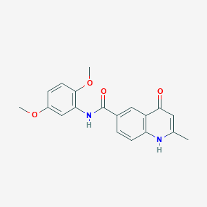 molecular formula C19H18N2O4 B15108145 N-(2,5-dimethoxyphenyl)-4-hydroxy-2-methylquinoline-6-carboxamide 