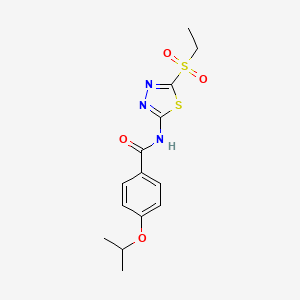 N-[5-(ethylsulfonyl)-1,3,4-thiadiazol-2-yl]-4-(propan-2-yloxy)benzamide