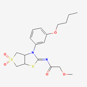 N-[(2Z)-3-(3-butoxyphenyl)-5,5-dioxidotetrahydrothieno[3,4-d][1,3]thiazol-2(3H)-ylidene]-2-methoxyacetamide