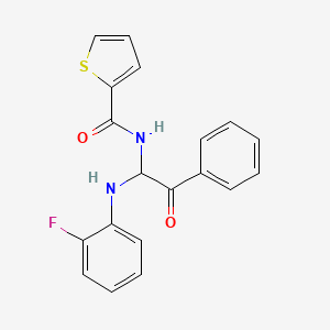 N-{1-[(2-fluorophenyl)amino]-2-oxo-2-phenylethyl}thiophene-2-carboxamide