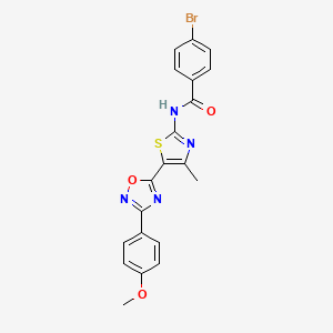 4-bromo-N-[(2Z)-5-[3-(4-methoxyphenyl)-1,2,4-oxadiazol-5-yl]-4-methyl-1,3-thiazol-2(3H)-ylidene]benzamide