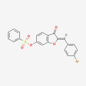 2-[(4-Bromophenyl)methylene]-3-oxobenzo[3,4-b]furan-6-yl benzenesulfonate