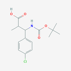 molecular formula C15H20ClNO4 B1510829 (2R,3R)-3-(Boc-amino)-3-(4-chlorophenyl)-2-methylpropanoic Acid 