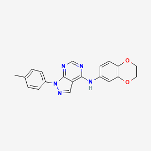 N-(2,3-dihydro-1,4-benzodioxin-6-yl)-1-(4-methylphenyl)-1H-pyrazolo[3,4-d]pyrimidin-4-amine