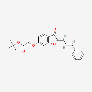 molecular formula C23H22O5 B15108307 tert-butyl 2-[2-((2E)-3-phenylprop-2-enylidene)-3-oxobenzo[3,4-b]furan-6-yloxy]acetate 