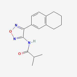 molecular formula C16H19N3O2 B15108314 2-methyl-N-[4-(5,6,7,8-tetrahydronaphthalen-2-yl)-1,2,5-oxadiazol-3-yl]propanamide 