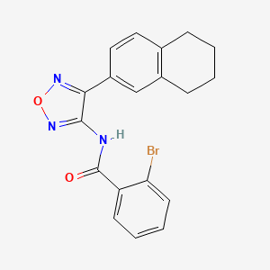 2-bromo-N-[4-(5,6,7,8-tetrahydronaphthalen-2-yl)-1,2,5-oxadiazol-3-yl]benzamide