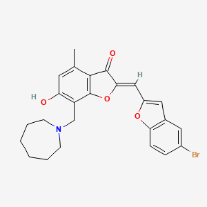 (2Z)-7-(azepan-1-ylmethyl)-2-[(5-bromo-1-benzofuran-2-yl)methylidene]-6-hydroxy-4-methyl-1-benzofuran-3(2H)-one