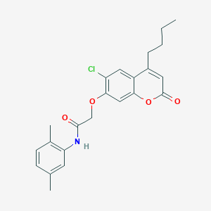 molecular formula C23H24ClNO4 B15108383 2-[(4-butyl-6-chloro-2-oxo-2H-chromen-7-yl)oxy]-N-(2,5-dimethylphenyl)acetamide 