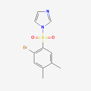 molecular formula C11H11BrN2O2S B15108400 1-(2-bromo-4,5-dimethylbenzenesulfonyl)-1H-imidazole 