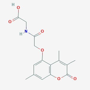 molecular formula C16H17NO6 B15108402 N-{[(3,4,7-trimethyl-2-oxo-2H-chromen-5-yl)oxy]acetyl}glycine 