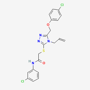 molecular formula C20H18Cl2N4O2S B15108410 2-({5-[(4-chlorophenoxy)methyl]-4-(prop-2-en-1-yl)-4H-1,2,4-triazol-3-yl}sulfanyl)-N-(3-chlorophenyl)acetamide 