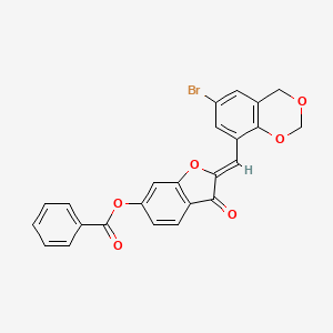 (2Z)-2-[(6-bromo-4H-1,3-benzodioxin-8-yl)methylidene]-3-oxo-2,3-dihydro-1-benzofuran-6-yl benzoate