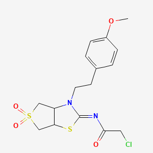 2-chloro-N-[(2Z)-3-[2-(4-methoxyphenyl)ethyl]-5,5-dioxidotetrahydrothieno[3,4-d][1,3]thiazol-2(3H)-ylidene]acetamide