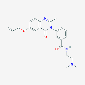 molecular formula C23H26N4O3 B15108461 N-[2-(dimethylamino)ethyl]-3-[2-methyl-4-oxo-6-(prop-2-en-1-yloxy)quinazolin-3(4H)-yl]benzamide 