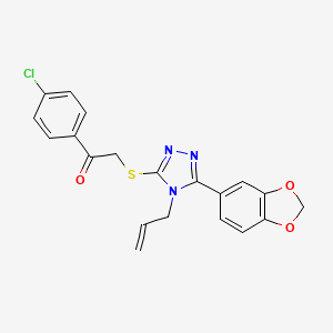 2-(4-Allyl-5-benzo[1,3]dioxol-5-yl-4H-[1,2,4]triazol-3-ylsulfanyl)-1-(4-chloro-phenyl)-ethanone