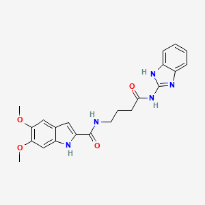 N-[4-(1H-benzimidazol-2-ylamino)-4-oxobutyl]-5,6-dimethoxy-1H-indole-2-carboxamide