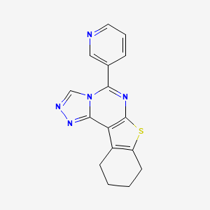 7-(Pyridin-3-yl)-10-thia-3,4,6,8-tetraazatetracyclo[7.7.0.0^{2,6}.0^{11,16}]hexadeca-1(9),2,4,7,11(16)-pentaene