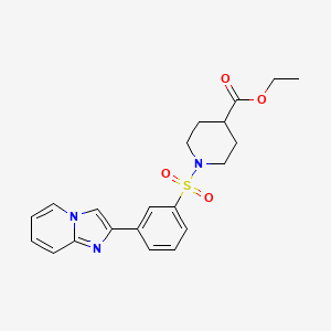 Ethyl 1-[(3-imidazo[1,2-a]pyridin-2-ylphenyl)sulfonyl]-4-piperidinecarboxylate